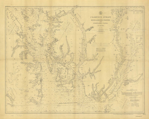 Revillagigedo Channel and Portland Canal 1904 Nautical Chart 200,000 Scale  Alaska Chart 8100