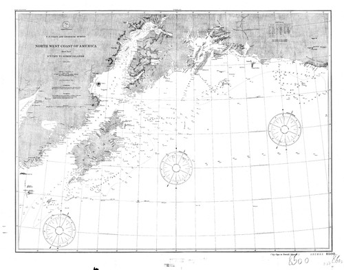 Icy Cape to Semidi Islands 3 1899 Nautical Chart 1,200,000 Scale  Alaska Chart 8500