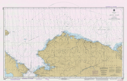 Arctic Coast 1983 Nautical Chart 1,587,870 Scale  Alaska Chart 9400