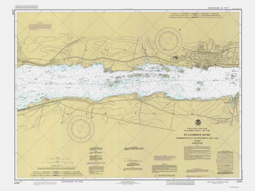 Morristown to Butternut Bay 1985 -  St Lawrence River Nautical Chart Reprint - 113 NY/Ontario