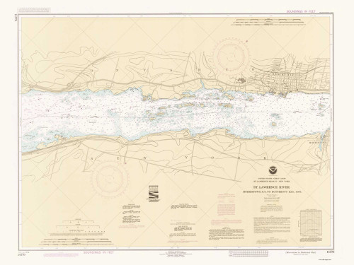 Morristown to Butternut Bay 1992 -  St Lawrence River Nautical Chart Reprint - 113 NY/Ontario
