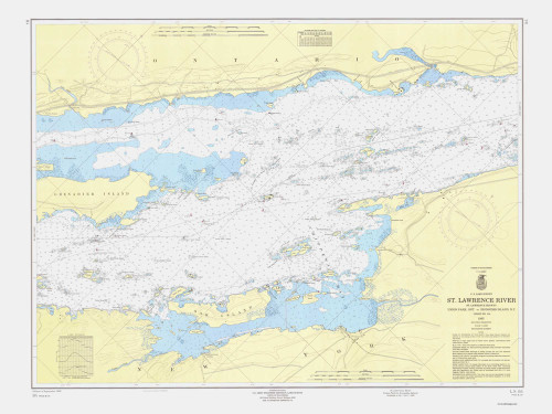 Union Park to Ironsides Island 1965 -  St Lawrence River Nautical Chart Reprint - 114 NY/Ontario