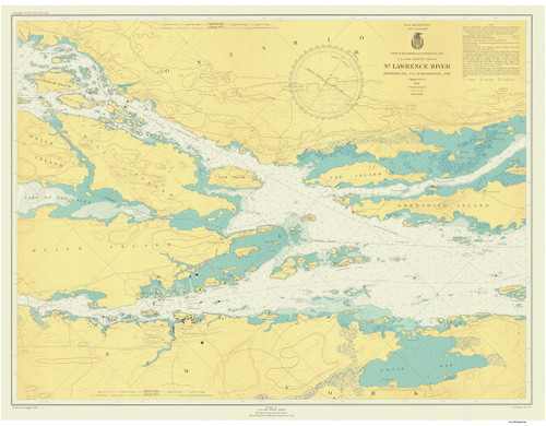 Ironsides Island to Bingham Island 1946 St Lawrence River Nautical Chart Reprint 115 NY/Ontario