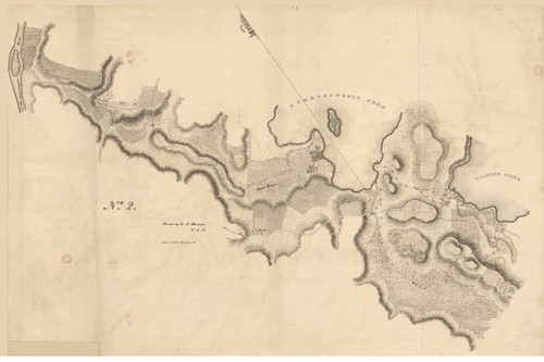 Androscoggin Pond and Wilson Pond, Maine, 1843 - Old Map Reprint - 1843 USA Regional Atlas Section 8