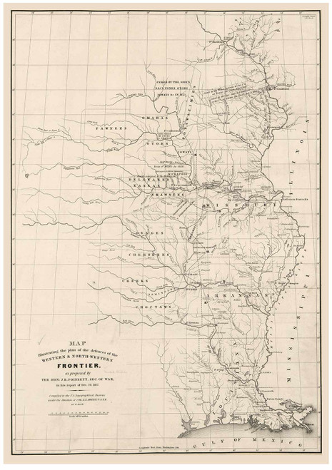Defenses of the Western and North-Western Frontier - Copy 1, 1837 - Old Map Reprint - 1843 USA Regional Atlas Section 11