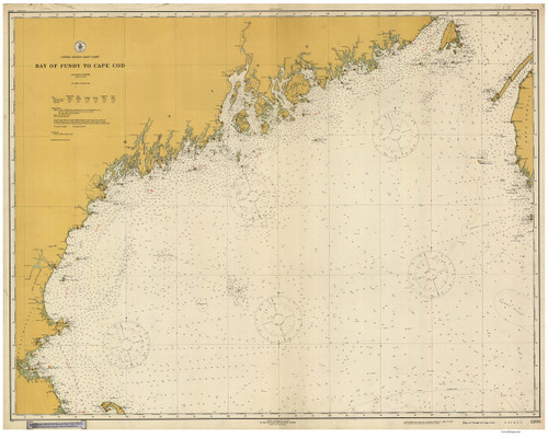 Bay of Fundy to Cape Cod 1917 AC General Chart 1106