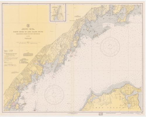 Greenwich Point to New Rochelle 1939 - Old Map Nautical Chart AC Harbors 222 - Connecticut