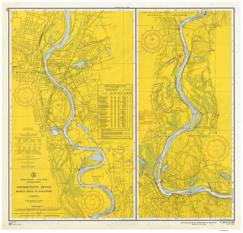 Bodkin Rock to Hartford 1966 - Old Map Nautical Chart AC Harbors 267 - Connecticut