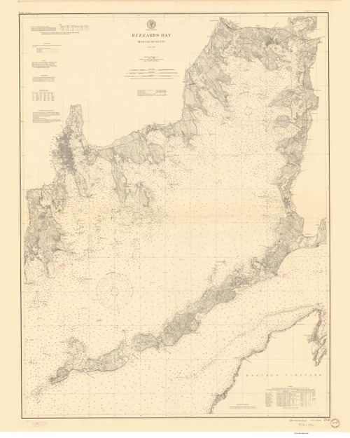 Buzzards Bay 1899 Old Map Nautical Chart AC Harbors 2 249 - Massachusetts