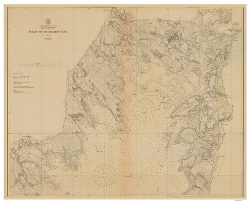 Head of Buzzards Bay 1913 Old Map Nautical Chart AC Harbors 2 251 - Massachusetts