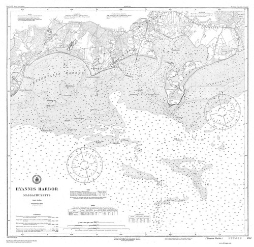 Hyannis Harbor 1917 Old Map Nautical Chart AC Harbors 2 247 - Massachusetts