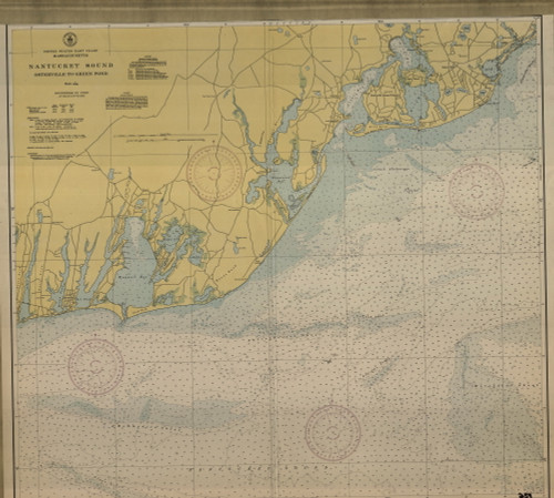 Nantucket Sound Osterville to Green Pond 1943 A Old Map Nautical Chart AC Harbors 2 259 - Massachusetts