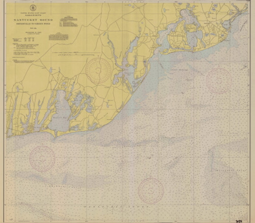 Nantucket Sound Osterville to Green Pond 1943 C Old Map Nautical Chart AC Harbors 2 259 - Massachusetts