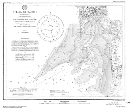 Wellfleet Harbor 1917 C Old Map Nautical Chart AC Harbors 2 340 - Massachusetts