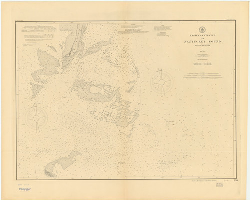 Eastern Entrance to Nantucket Sound 1904 Old Map Nautical Chart AC Harbors 2 250 - Massachusetts