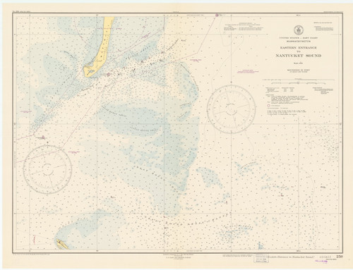 Eastern Entrance to Nantucket Sound 1946 Old Map Nautical Chart AC Harbors 2 250 - Massachusetts