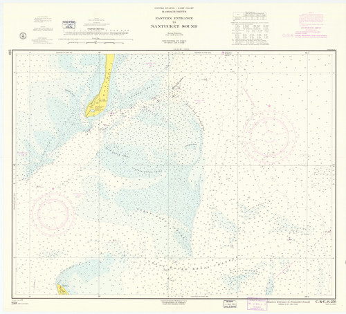 Eastern Entrance to Nantucket Sound 1962 Old Map Nautical Chart AC Harbors 2 250 - Massachusetts