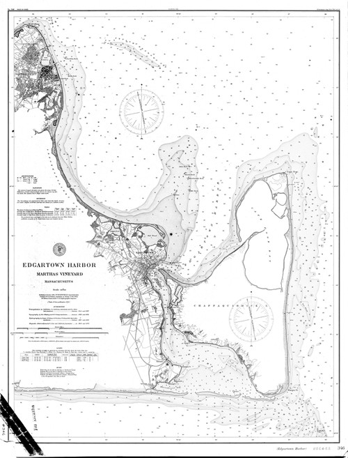 Edgartown Harbor 1894 A Old Map Nautical Chart AC Harbors 2 346 - Massachusetts