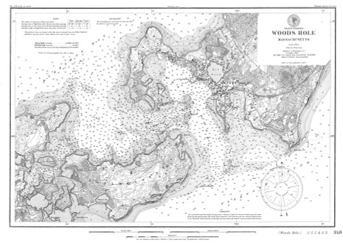 Woods Hole 1900 Old Map Nautical Chart AC Harbors 2 348 - Massachusetts