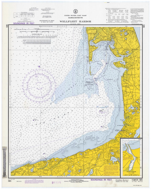 Wellfleet Harbor 1971 Old Map Nautical Chart AC Harbors 2 581 - Massachusetts