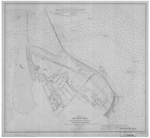 Munjoy Hill 1869 B - Old Map Nautical Chart AC Harbors 1 540 - Maine