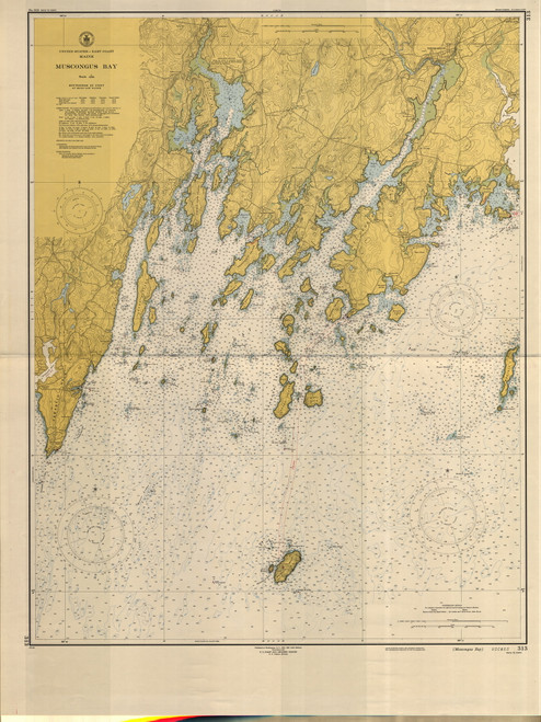 Damariscotta and Medomak Rivers 1949 Old Map Nautical Chart AC Harbors 2 313 - Maine