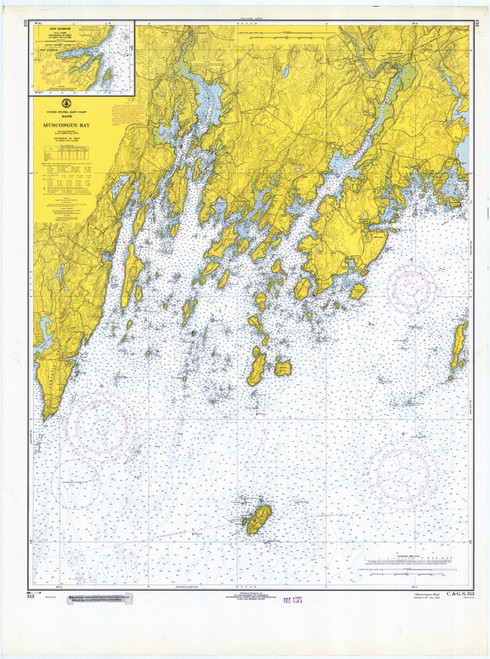 Damariscotta and Medomak Rivers 1968 B Old Map Nautical Chart AC Harbors 2 313 - Maine