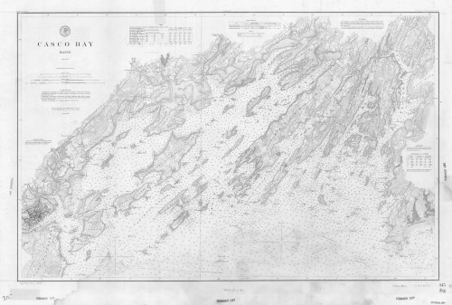 Casco Bay 1892 B Old Map Nautical Chart AC Harbors 2 315 - Maine