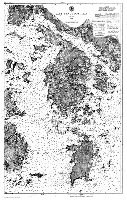 East Penobscot Bay 1882 B - Old Map Nautical Chart AC Harbors 3 309 - Maine