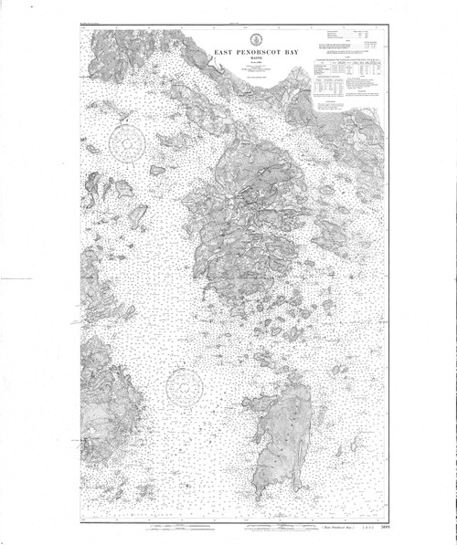 East Penobscot Bay 1910 - Old Map Nautical Chart AC Harbors 3 309 - Maine