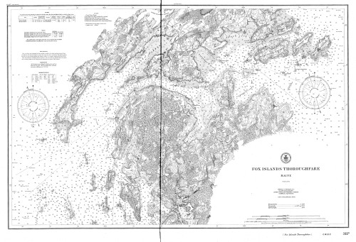 Fox Islands Thoroughfare 1907 - Old Map Nautical Chart AC Harbors 3 311A - Maine