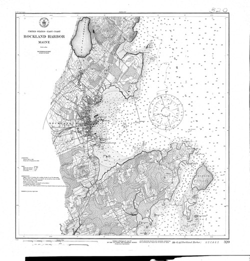 Rockland Harbor 1917 - Old Map Nautical Chart AC Harbors 3 320 - Maine