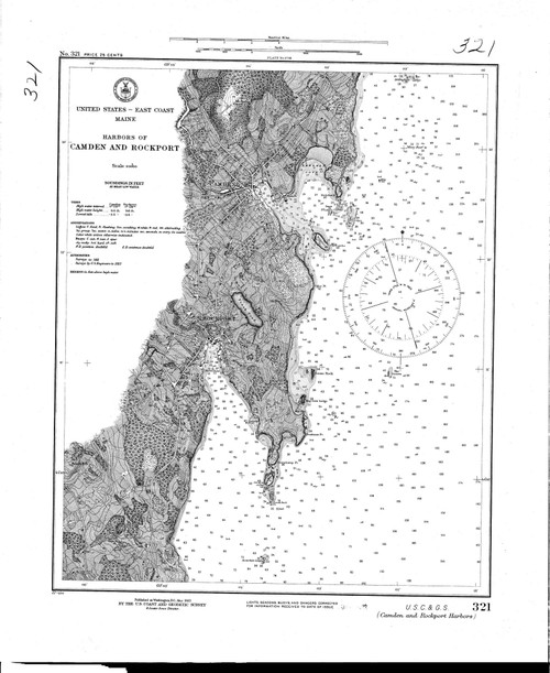 Harbors of Camden and Rockport 1922 A - Old Map Nautical Chart AC Harbors 3 321 - Maine