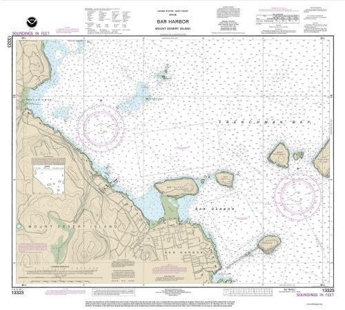 Bar Harbor 2014 - Old Map Nautical Chart AC Harbors 4 205 - Maine