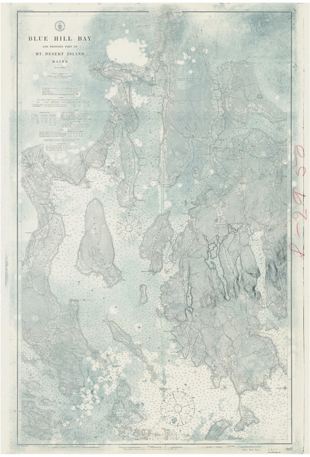 Blue Hill Bay 1906 B - Old Map Nautical Chart AC Harbors 4 307 - Maine