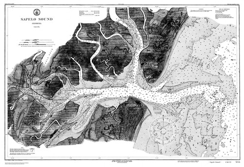 Sapelo Sound 1916 - Old Map Nautical Chart AC Harbors 444 - Georgia