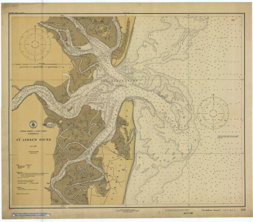 St. Andrews Sound 1926 - Old Map Nautical Chart AC Harbors 448 - Georgia