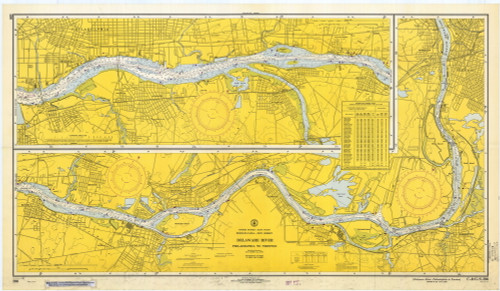 Delaware River Philadelphia to Trenton 1968 - Old Map Nautical Chart AC Harbors 296 - New Jersey