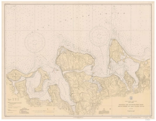 Oyster and Huntington Bays 1935 - Old Map Nautical Chart AC Harbors 224 - New York
