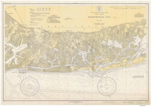 Hempstead Bay 1937 B - Old Map Nautical Chart AC Harbors 579 - New York