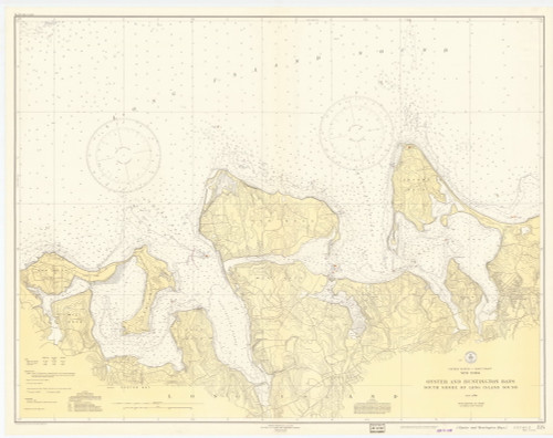 Oyster and Huntington Bays 1938 A - Old Map Nautical Chart AC Harbors 224 - New York