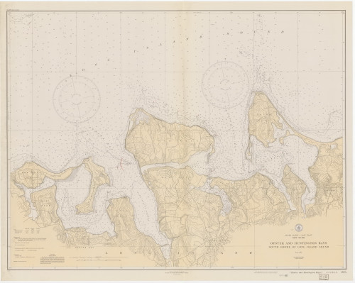 Oyster and Huntington Bays 1938 B - Old Map Nautical Chart AC Harbors 224 - New York