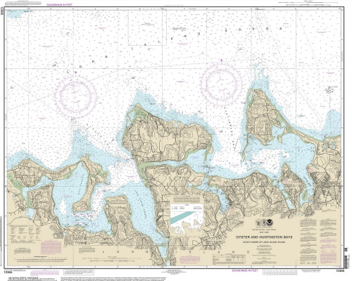 Oyster and Huntington Bays 2014 - Old Map Nautical Chart AC Harbors 12365 - New York