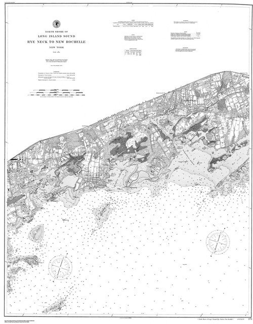 Rye Neck to New Rochelle 1896 B - Old Map Nautical Chart AC Harbors 271 - New York