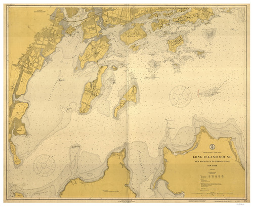 New Rochelle to Throgs Neck 1917 B - Old Map Nautical Chart AC Harbors 272 - New York