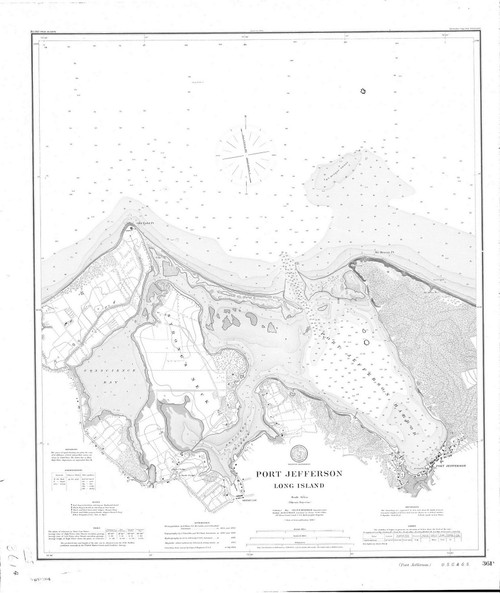 Port Jefferson 1895 C - Old Map Nautical Chart AC Harbors 361 - New York