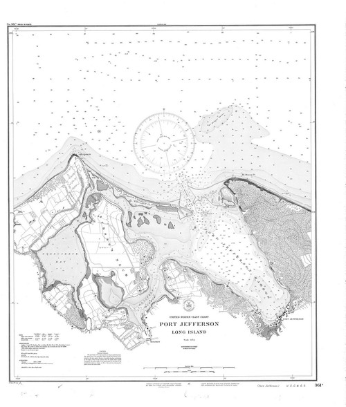 Port Jefferson 1930 - Old Map Nautical Chart AC Harbors 361 - New York