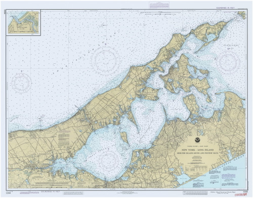 Shelter Island Sound and Peconic Bays 1991 - Old Map Nautical Chart AC Harbors 12358 - New York