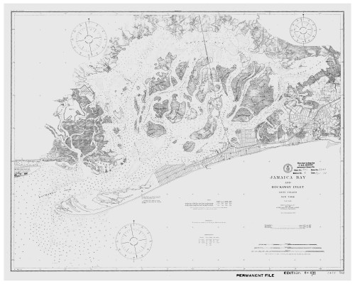 Jamaica Bay and Rockaway Inlet 1911 - Old Map Nautical Chart AC Harbors 542 - New York