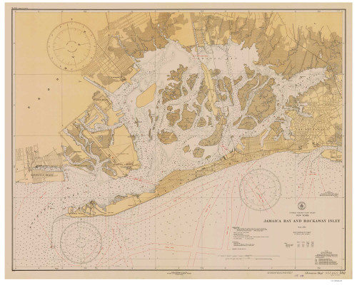 Jamaica Bay and Rockaway Inlet 1934 - Old Map Nautical Chart AC Harbors 542 - New York
